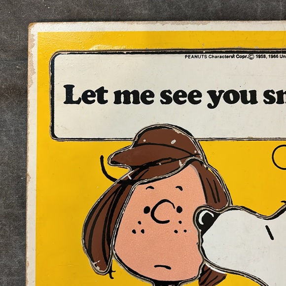 Vintage Made in USA Peanuts Snoopy & Peppermint Patty Playskool wooden puzzle - Picture 6 of 9